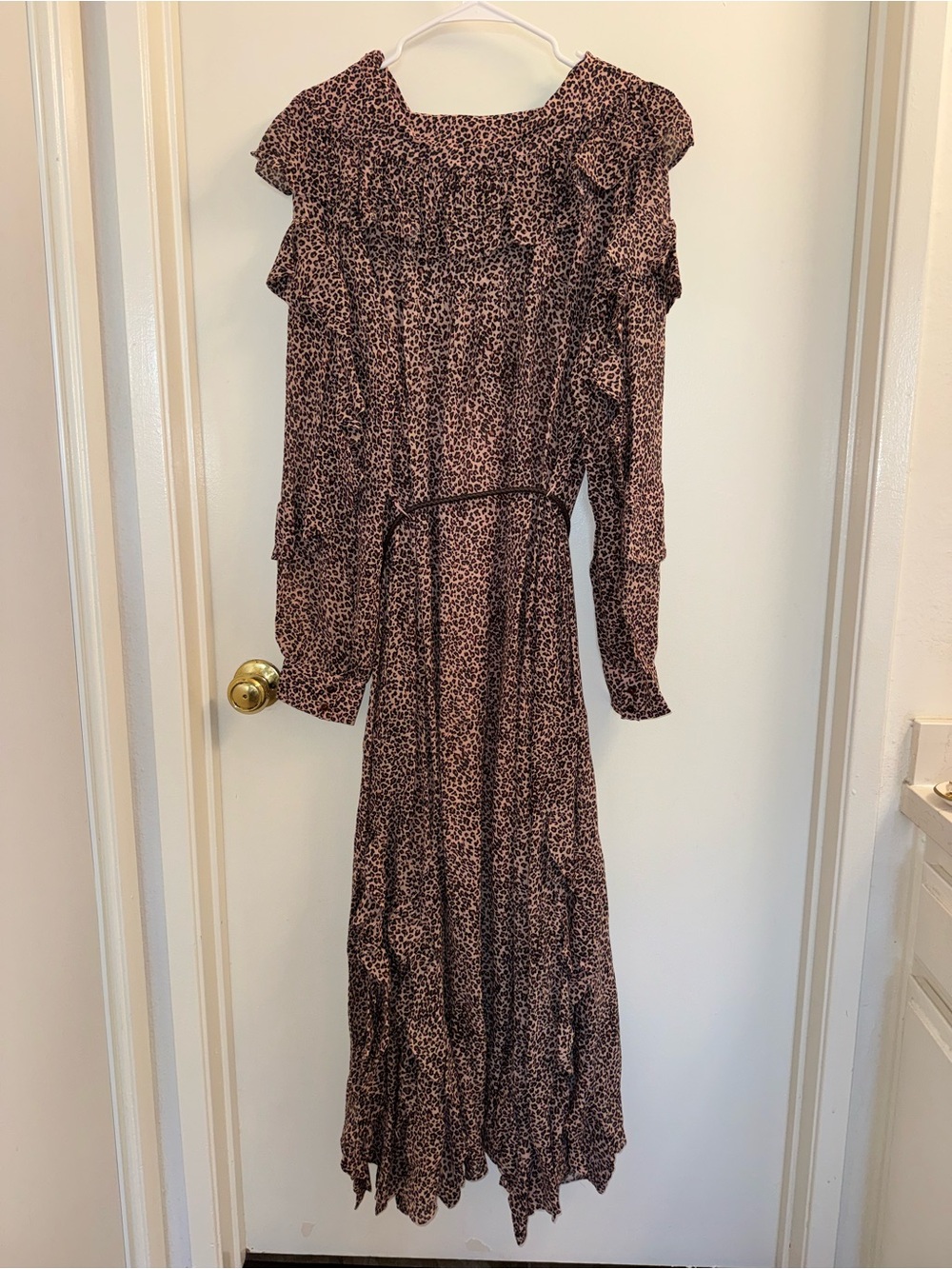FARM Rio Brown Leopard Ruffle Maxi Dress - Picture 5 of 6